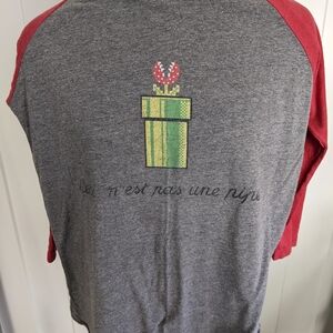 Threadless Red and Gray Graphic Tee
